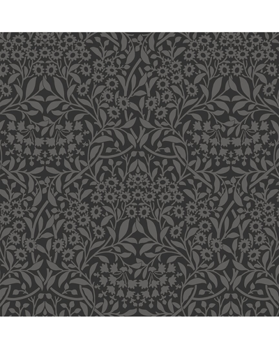 Nuwallpaper Charcoal Darcy Peel & Stick Wallpaper In Grey