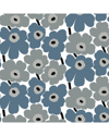 Marimekko Grey Pieni Unikko Peel & Stick Wallpaper In Grey