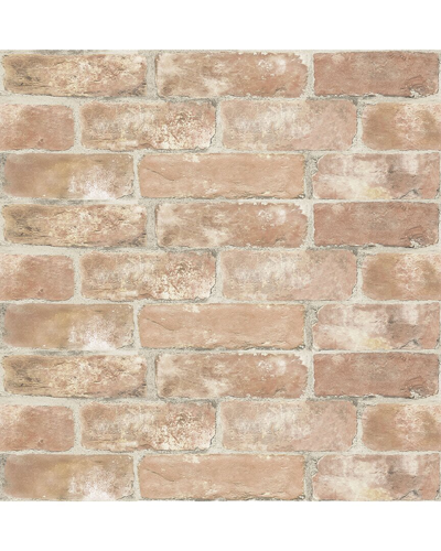 Inhome Old Town Brick Peel & Stick Wallpaper In Red