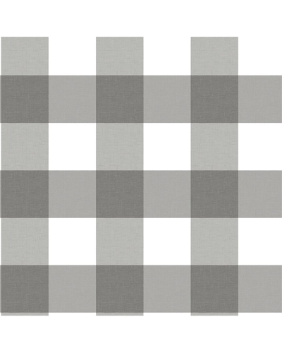 Inhome Homestead Plaid Peel & Stick Wallpaper In Grey