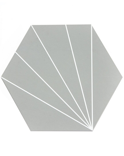 Floorpops Vers Peel & Stick Hexagon Floor Tiles Set Of 20 In Grey