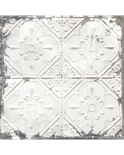 Nuwallpaper Vintage Tin Tile Peel & Stick Wallpaper In White