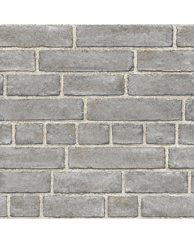Nuwallpaper Grey Brick Facade Peel & Stick Wallpaper