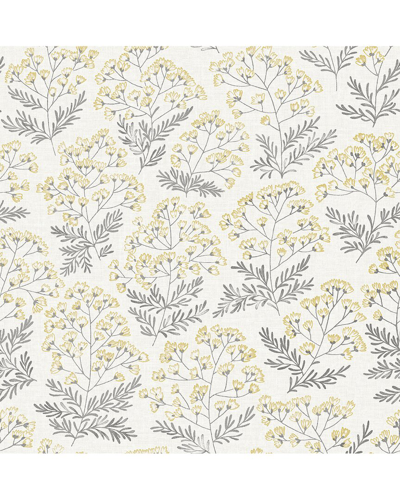 Nuwallpaper Wethersfield Peel & Stick Wallpaper In Yellow