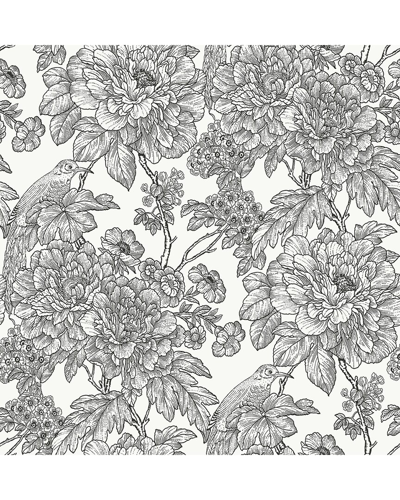 Nuwallpaper Sudbury Peel & Stick Wallpaper In Black