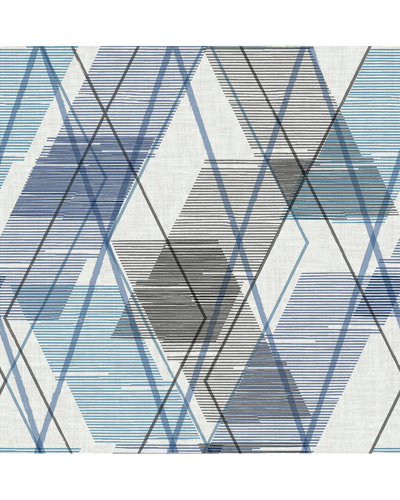 Nuwallpaper Blue Wallis Peel & Stick Wallpaper