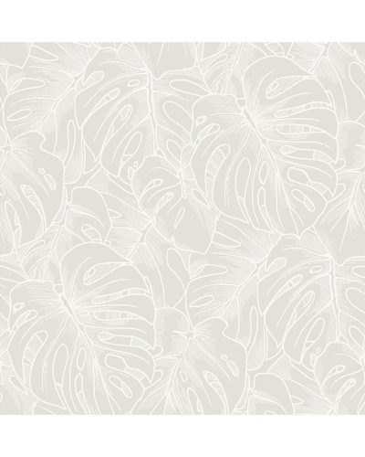 SCOTT LIVING SCOTT LIVING WHITE BORNEO PEEL & STICK WALLPAPER