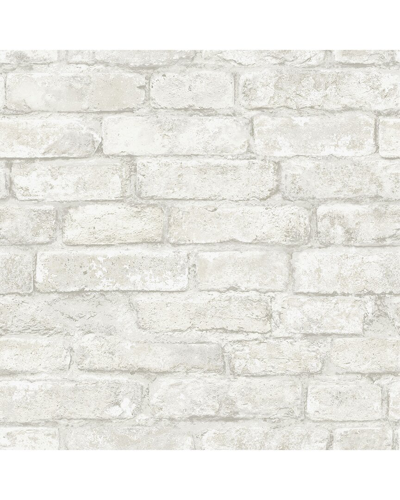 Inhome White Denver Brick Peel & Stick Wallpaper