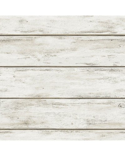 Inhome White Washed Plank Peel & Stick Wallpaper