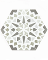 Floorpops Ribera Peel & Stick Hexagon Floor Tiles Set Of 20 In Grey
