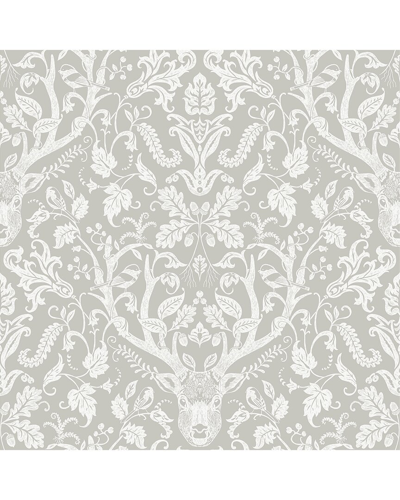 NUWALLPAPER NUWALLPAPER TAUPE ESCAPE TO THE FOREST PEEL & STICK WALLPAPER