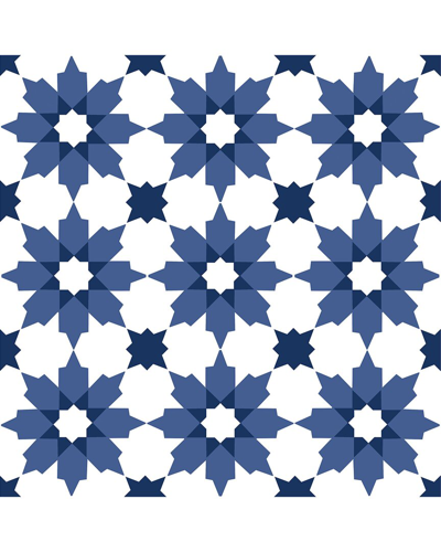 Floorpops Zellige Peel & Stick Floor Tiles Set Of 20 In Blue