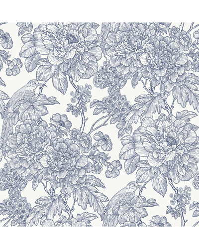 Nuwallpaper Blue Sudbury Peel & Stick Wallpaper