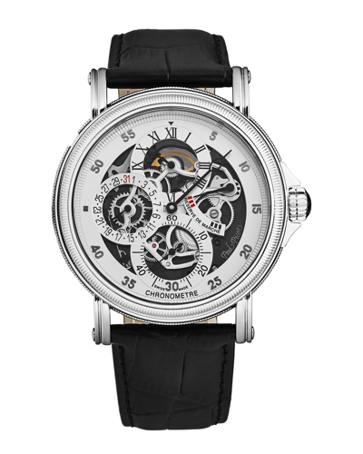 Paul Picot Atelier Automatic Silver Dial Men's Watch P3090.sg.7203 In Black / Silver