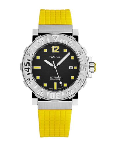 Paul Picot C-type Mens Automatic Watch P4118.sngn.3012 In Black / Yellow