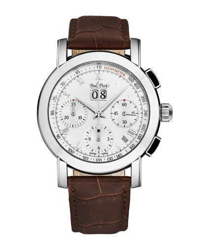 Paul Picot Firshire Mens Chronograph Automatic Watch P7045.20.731 In Brown / Silver