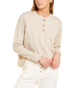 DONNI DONNI. HENLEY V-NECK SWEATER