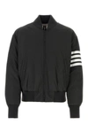 Thom Browne Oversized Wool Bomber Jacket In Black