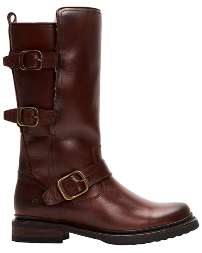 Frye Veronica Leather Boot In Brown