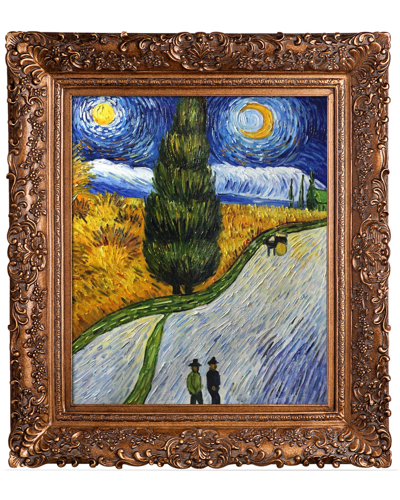Museum Masters Road With Cypress And Star By Vincent Van Gogh