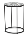 BAXTON STUDIO BAXTON STUDIO KADEN GLASS OUTDOOR SIDE TABLE