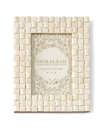 Shiraleah Ariston Woven 4x6 Picture Frame In Ivory