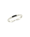 Sterling Forever Sterling Silver Thin Enamel Open Signet Ring