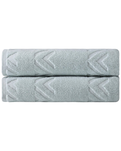 Ozan Premium Home Sovrano 2pc Bath Towels In Aqua