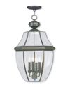 LIVEX LIGHTING LIVEX MONTEREY 4-LIGHT BRONZE OUTDOOR CHAIN LANTERN