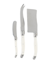 French Home Laguiole Set Of 3 Cheese Knives In Multi