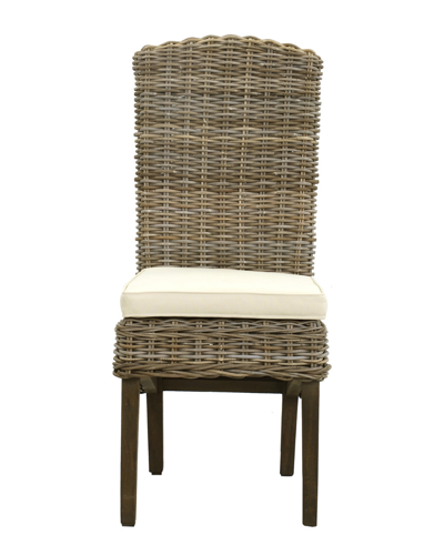 East At Main Seascape Driftwood Rattan Side Chair