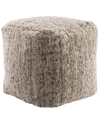 Jaipur Living Sherwood Solid Cube Pouf In Gray