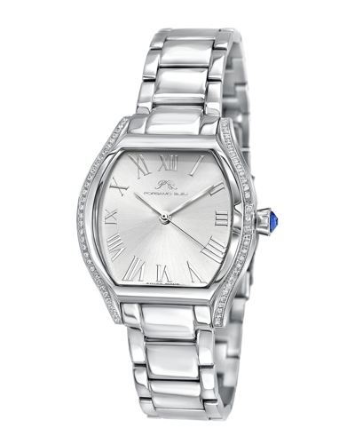 Porsamo Bleu Celine Bracelet Watch, 33.5mm X 40mm In Silver
