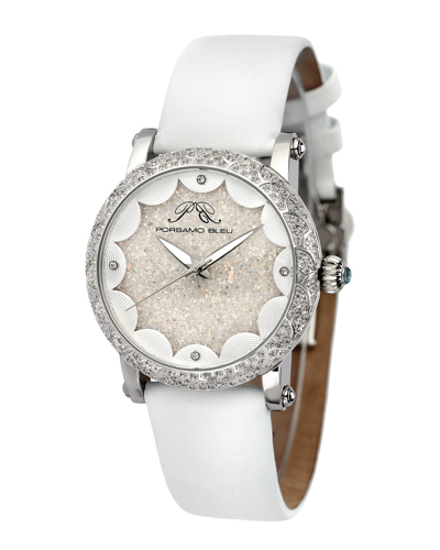 Porsamo Bleu Genevieve Women's Topaz Watch In White