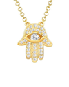 Sabrina Designs 14k 0.11 Ct. Tw. Diamond Hamsa Necklace