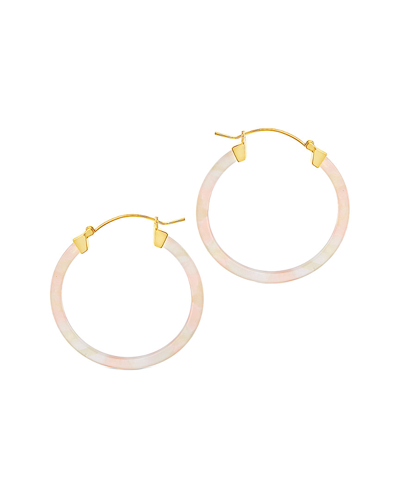 Sterling Forever 14k Plated & Stainless Steel Resin Hoops