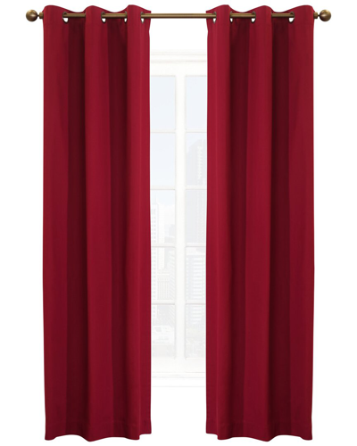 Thermalogic Weathermate Grommet Curtain Panel Pair In Burgundy