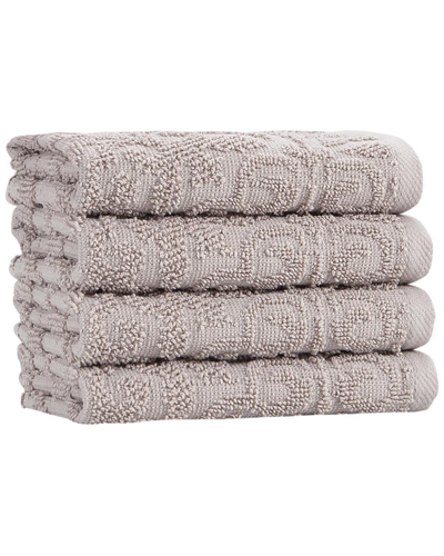 Ozan Premium Home Patchouli 4pc Washcloth In Taupe