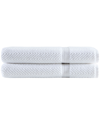 Ozan Premium Home Maui Bath Towels Set Of 2 In White