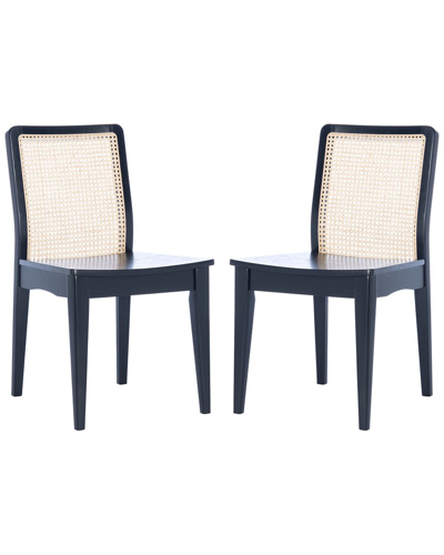 Safavieh Benicio Rattan Dining Chair In Black