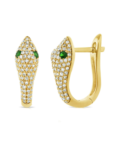 Sabrina Designs 14k 0.60 Ct. Tw. Diamond & Tsavorite Snake Earrings