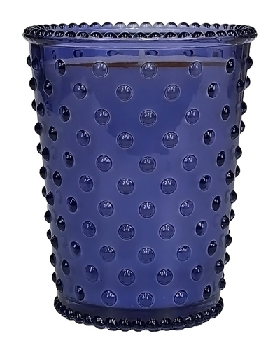 Simpatico Lavender Hobnail Glass Candle In Periwinkle