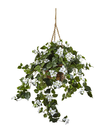 Nearly Natural Bougainvillea Hanging Basket