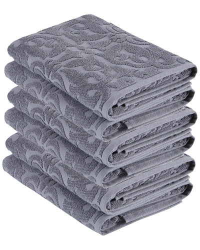 Ozan Premium Home Patchouli 6pc Washcloth In Grey