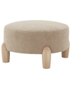 SAFAVIEH COUTURE SAFAVIEH COUTURE PEREZ SCANDINAVIAN ROUND OTTOMAN