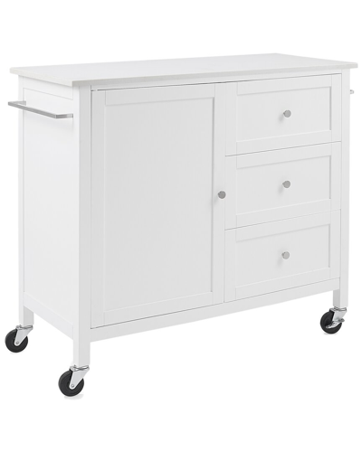 Crosley Soren Stone Top Kitchen Island/cart In White