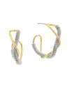 Juvell 18k Two-tone Plated Twisted Hoops