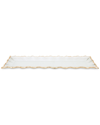 Alice Pazkus 19in Glass Oblong Tray With Gold Edge In Gold