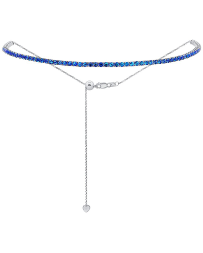 SABRINA DESIGNS SABRINA DESIGNS 14K 4.11 CT. TW. DIAMOND & SAPPHIRE CHOKER NECKLACE