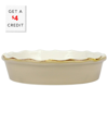Vietri Italian Bakers Pie Dish With $4 Credit In Brown